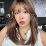 JBEXTENSION 20 Inches Scalpiana Tiramisu Wolf Cut 3.5X4 Hard Silky Top Natural Scalp Effect Wig with Bangs LILA TIRAMISU