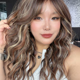 JBEXTENSION 22 Inches Scalpiana Long Wave Tiramisu 3.5X4 Hard Silky Top Natural Scalp Effect Wig with Bangs OSSIE TIRAMISU