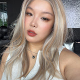 JBEXTENSION CARLY MONO Full Monofilament Wig 22 Inches Silver Sand Blonde Full Mono Lace Glueless with Anti-slip Silicone Strips Wig CARLY MONO - SILVER SAND BLONDE【BENDY EAR TABS】