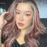 JBEXTENSION 23 Inches Rust Auburn Pre-Cut 13X6 Free Part Snowflake Lace Frontlace Glueless Wig KARA PRO - RUST AUBURN【BENDY EAR TABS】