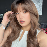 JBEXTENSION 24 Inches Curly Mocha Wig with Bangs ROSITA MOCHA