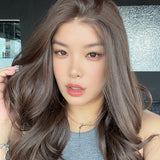 JBEXTENSION 22 Inches Brown Curly Pre-Cut 13X6 Free Part Snowflake Lace Frontlace Glueless Wig CLAIRE PRO - BROWN【BENDY EAR TABS】