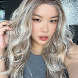 JBEXTENSION TERESA LONG MONO Full Monofilament Wig 24 Inches Wave Silver Sand Blonde Full Mono Lace Glueless with Anti-slip Silicone Strips Wig TERESA LONG MONO - SILVER SAND BLONDE【BENDY EAR TABS】