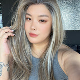 JBEXTENSION 22 Inches Neutral Nut Blonde Pre-Cut 13X6 Free Part Snowflake Lace Frontlace Glueless Wig KEL PRO - NEUTRAL NUT BLONDE【BENDY EAR TABS】