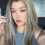 JBEXTENSION 22 Inches Neutral Nut Blonde Pre-Cut 13X6 Free Part Snowflake Lace Frontlace Glueless Wig KEL PRO - NEUTRAL NUT BLONDE【BENDY EAR TABS】