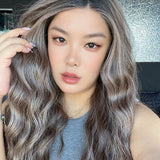 JBEXTENSION BELUCCI MONO Monofilament Handmade Wig 6X5 Full Monofilament Hand Tied Top Wig 24 Inches Wave Pine Cones Mono Lace Wig Glueless Wig BELUCCI MONO - PINE CONES【BENDY EAR TABS】