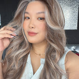 JBEXTENSION 26 Inches Long Curly Vanilla Fudgie Pre-Cut Arc Snowflake Lace Frontlace Glueless Wig EMMIE ARC - VANILLA FUDGIE【BENDY EAR TABS】