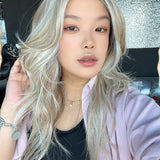 JBEXTENSION FLORIA MONO Full Monofilament Wig 20 Inches Curly Mix Blonde Full Mono Lace Glueless with Anti-slip Silicone Strips Wig FLORIA MONO - MIX BLONDE【BENDY EAR TABS】