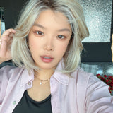 JBEXTENSION FELICIA MONO Full Monofilament Handmade Full Lace Full Hand Tied Wig 11 Inches Mix Blonde Mono Lace Handmade Futura Fiber Wig with Anti-slip Silicone Strips Glueless Wig FELICIA MONO - MIX BLONDE【BENDY EAR TABS】