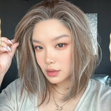 JBEXTENSION 12 Inches Bob Cut Hazelnut Pre-Cut Arc Snowflake Lace Frontlace Glueless Wig KHLOE ARC - HAZELNUT【BENDY EAR TABS】