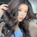 JBEXTENSION 26 Inches Long Curly Water Chestnut Brown Pre-Cut Arc Snowflake Lace Frontlace Glueless Wig EMMIE ARC - WATER CHESTNUT BROWN【BENDY EAR TABS】