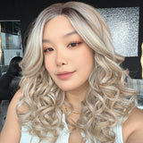 JBEXTENSION 18 Inches Mix Blonde Deep Curly Pre-Cut Arc Snowflake Lace Frontlace Glueless Wig ILARIA ARC - MIX BLONDE【 BENDY EAR TABS 】