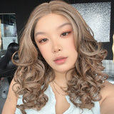 JBEXTENSION 18 Inches Dark Caramel Deep Curly Pre-Cut Arc Snowflake Lace Frontlace Glueless Wig ILARIA ARC - DARK CARAMEL【 BENDY EAR TABS 】