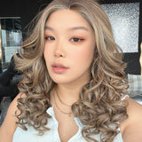 JBEXTENSION 18 Inches Hazelnut Deep Curly Pre-Cut Arc Snowflake Lace Frontlace Glueless Wig ILARIA ARC - HAZELNUT【 BENDY EAR TABS 】