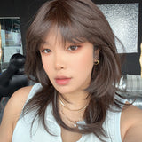 JBEXTENSION LAURETTA MONO Monofilament Handmade Wig 6X5 Full Monofilament Hand Tied Top Wig 17 Inches Dark Brown Mono Lace Wig with Anti-slip Silicone Strips Glueless Wig LAURETTA MONO - DARK BROWN【BENDY EAR TABS】