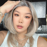 JBEXTENSION LAURETTA MONO Monofilament Handmade Wig 6X5 Full Monofilament Hand Tied Top Wig 17 Inches Mix Blonde Mono Lace Wig with Anti-slip Silicone Strips Glueless Wig LAURETTA MONO - MIX BLONDE【BENDY EAR TABS】