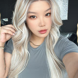 JBEXTENSION MACKAY MONO Monofilament Handmade Wig 6X5 Full Monofilament Hand Tied Top Wig 28 Inches Long Butter Milk Mono Lace Wig with Anti-slip Silicone Strips Glueless Wig MACKAY MONO - BUTTER MILK【BENDY EAR TABS】