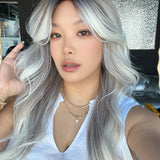JBEXTENSION 24 Inches Ash Blonde Wig with Bangs MAXINE ASH BLONDE