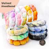 JBextension Velvet  headbands for women-girls, Makeup sponge headband, Non slip face wash, skincare-Padded velvet headband