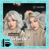 JBEXTENSION 10 Inches Oyster Gray Pre-Cut Side Part Snowflake Lace Frontlace Glueless Wig MICHELLE OYSTER GRAY【BENDY EAR TABS】