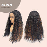 JBEXTENSION 26 Inches Black With Blonde Highlight Extra Wave Frontlace Wig KIRIN