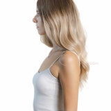 JBEXTENSION 22 Inches Blonde With Dark Root Curly Pre-Cut Frontlace Wig NIKA