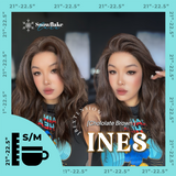 JBEXTENSION 22 Inches Chocolate Brown Pre-Cut Snowflake Lace Frontlace Glueless Wig INéS CHOCOLATE BROWN【PERMATEASE】【BENDY EAR TABS】