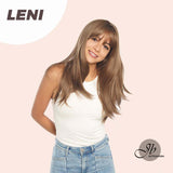 JBEXTENSION 22 Inches Brown Fashion Wig With Bangs LENI