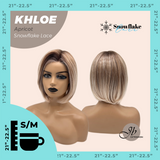 JBEXTENSION 12 Inches Bob Cut Apricot Pre-Cut Snowflake Lace Frontlace Glueless Wig KHLOE APRICOT【PERMATEASE】【BENDY EAR TABS】
