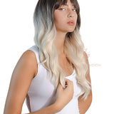 JBEXTENSION 22 Inches Body Wave Shatush Blonde With Dark Root Wig SANDRA
