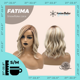 [PRE-ORDER] JBEXTENSION 12 Inches Blonde Curly Pre-Cut Side Part Snowflake Lace Frontlace Glueless Wig FATIMA SNOWFLAKE【BENDY EAR TABS】