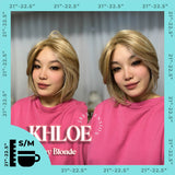 HOT OF SEASON - 12 Inches Bob Cut Honey Blonde Pre-Cut Snowflake Lace Frontlace Glueless Wig KHLOE HONEY BLONDE【PERMATEASE】【BENDY EAR TABS】