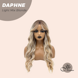JBEXTENSION 29 Inches Long Body Wave Light Mix Blonde Wig with Bangs DAPHNE LIGHT MIX BLONDE