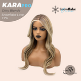 JBEXTENSION 23 Inches Dirty Blonde Pre-Cut 13X6 Free Part Snowflake Lace Frontlace Glueless Wig KARA PRO - DIRTY BLONDE【BENDY EAR TABS】
