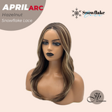 JBEXTENSION 20 Inches Hazelnut Long Curly Pre-Cut Arc Snowflake Lace Frontlace Glueless Wig APRIL ARC-HAZELNUT【BENDY EAR TABS】