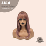 JBEXTENSION 20 Inches Scalpiana Sea-salt Sakura Wolf Cut 3.5X4 Hard Silky Top Natural Scalp Effect Wig with Bangs LILA SEA-SALT SAKURA