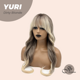 JBEXTENSION 24 Inches Long Dirty Blonde Wig with Bangs YURI DIRTY BLONDE
