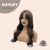 JBEXTENSION 23 Inches Cold Brown Wig with Bangs HAYLEY COLD BROWN