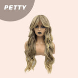 JBEXTENSION 25 Inches Body Wave Mix Blonde Fashion Wig With Bangs PETTY