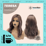 JBEXTENSION 18 Inches Camel Pink Pre-Cut Snowflake Lace Frontlace Glueless Wig TERESA CAMEL PINK【PERMATEASE】【BENDY EAR TABS】- S/M