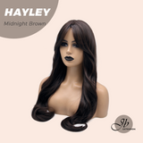 JBEXTENSION 23 Inches Midnight Brown Wig with Bangs HAYLEY MIDNIGHT BROWN
