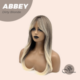 JBEXTENSION 22 Inches Dirty Blonde Wig with Bangs ABBEY DIRTY BLONDE