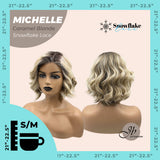 JBEXTENSION 10 Inches Caramel Blonde Pre-Cut Side Part Snowflake Lace Frontlace Glueless Wig MICHELLE CARAMEL BLONDE【BENDY EAR TABS】