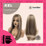 JBEXTENSION 22 Inches Camel Milk Sorbet Pre-Cut Snowflake Lace Frontlace Glueless Wig KEL CAMEL MILK SORBET【PERMATEASE】【BENDY EAR TABS】- M/L