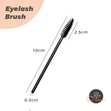 JBextension Mascara Wand Eyelash Brush Disposable Eye Lash Applicator Makeup Tool Kit (Black-Handle10pcs)