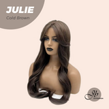 JBEXTENSION 25 Inches Cold Brown Wig with Bangs JULIE COLD BROWN