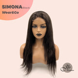 JBEXTENSION 18 Inch | 24 Inch 5X5 Wear&Go Pre-plucked Tiny Knots Straight Glueless HD Lace Real Human Hair Natural Black Brown Wig SIMONA WEAR&GO