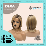 JBEXTENSION 12 Inches Shatush Mix Blonde Pre-Cut Side Part Snowflake Lace Frontlace Glueless Wig TARA SNOWFLAKE【BENDY EAR TABS】
