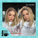 JBEXTENSION 12 Inches Panna Cotta Pre-Cut Side Part Snowflake Lace Frontlace Glueless Wig ALICE PANNA COTTA【BENDY EAR TABS】