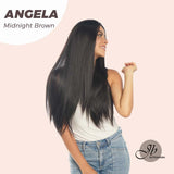 JBEXTENSION 28 Inches Nature Straight Midnight Brown( Black/Brown) Wig ANGELA MIDNIGHT BROWN ( Black/Brown)